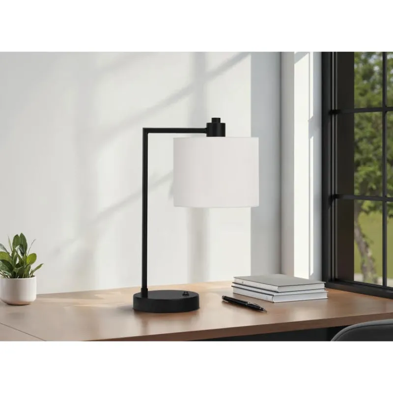 Monarch 19"H Metal Table Lamp with USB Ports