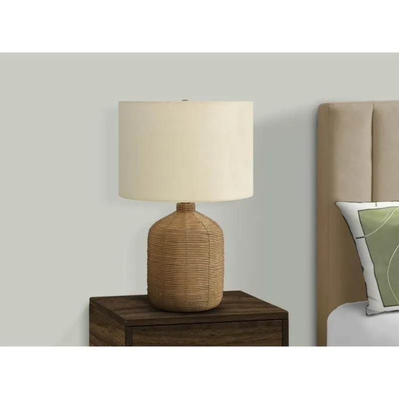 Monarch 23"H Rattan Table Lamp