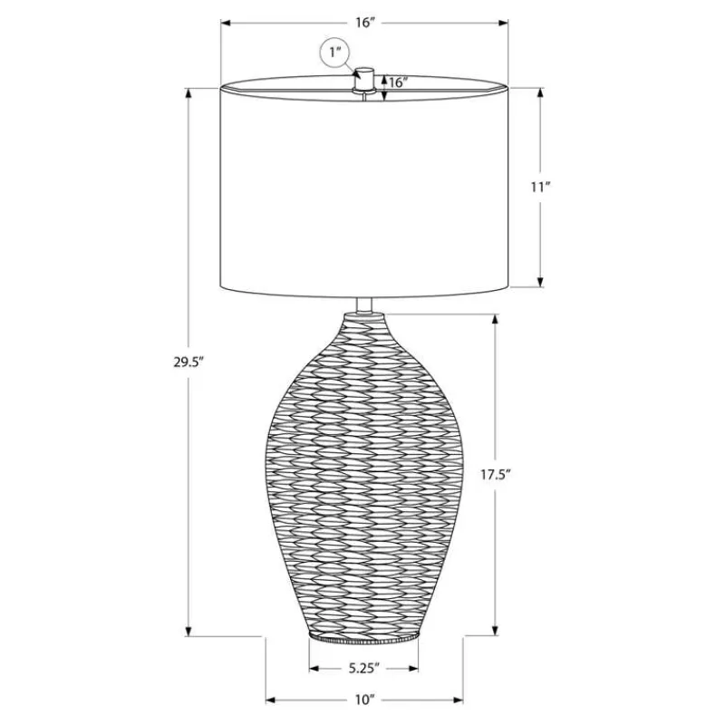 Monarch 30"H Rattan Table Lamp
