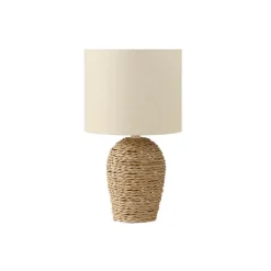 Monarch 17"H Rattan Table Lamp