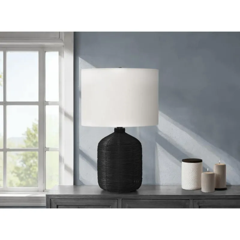 Monarch 23"H Rattan Table Lamp