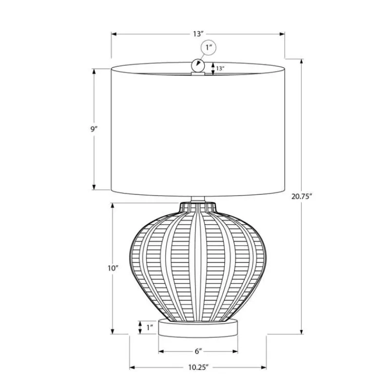 Monarch 21"H Resin Table Lamp