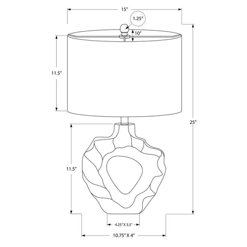 Monarch 25"H Resin Table Lamp