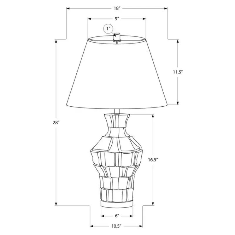 Monarch 28"H Resin Table Lamp