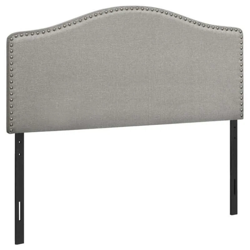 Monarch Headboard - full size - nailhead trim / arched top / upholstered panel - -