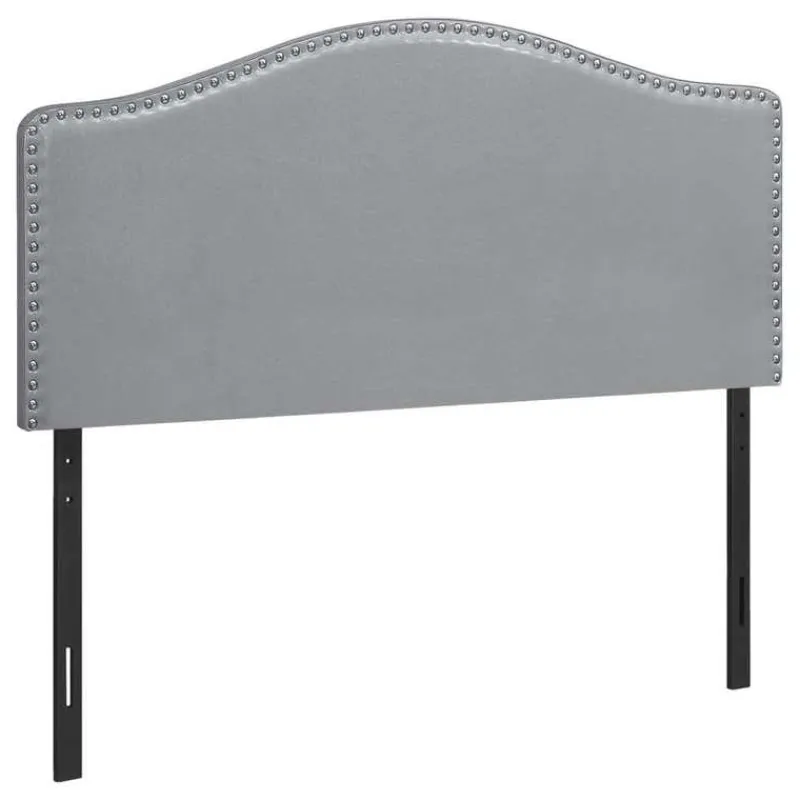 Monarch Headboard - full size - nailhead trim / arched top / upholstered panel - -
