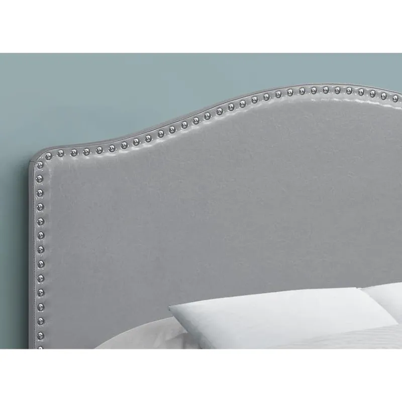 Monarch Headboard - full size - nailhead trim / arched top / upholstered panel - -