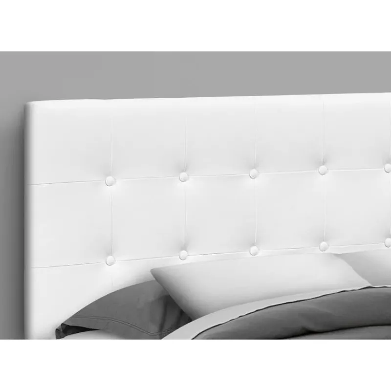 Monarch Headboard - queen size - button tufted / upholstered panel - leather-lo -