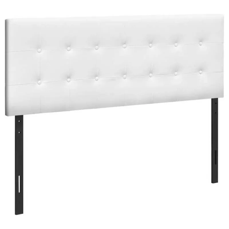 Monarch Headboard - queen size - button tufted / upholstered panel - leather-lo -