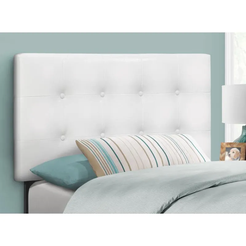 Monarch Headboard - twin size - button tufted / upholstered panel - leather-loo -