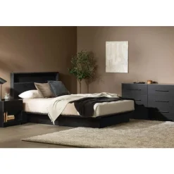 Meubles South Shore Headboard With Storage Shelf (54