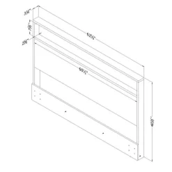 Meubles South Shore Headboard With Storage Shelf 54/60'' - South Shore