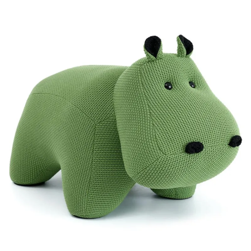 Hippopotamus-Shaped Kids Pouf – 28.3" x 15.4" x 13.8"