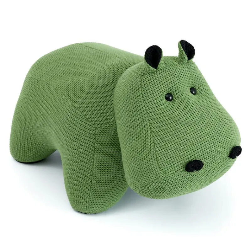 Hippopotamus-Shaped Kids Pouf – 28.3" x 15.4" x 13.8"