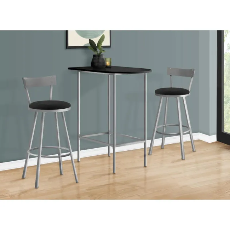 Monarch Home bar - 24"x 36" / / silver metal spacesaver -