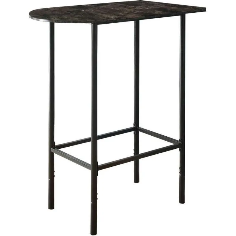 Monarch Home bar - 24"x 36" / marble / charcoal metal -