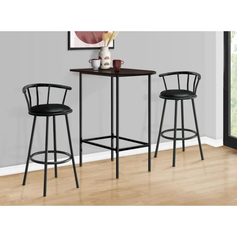 Monarch Home bar - 24"x 36"/ / black metal spacesaver -