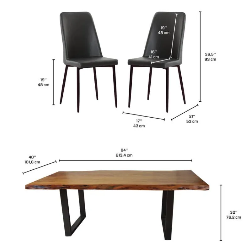 84-Inch Table with 4 Chairs