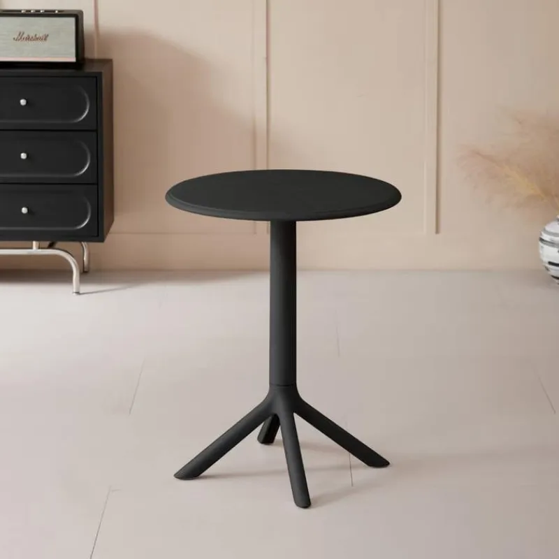 Indoor/Outdoor Resin Round Dining Table –
