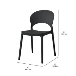 Indoor/Outdoor Resin Stackable Chair -