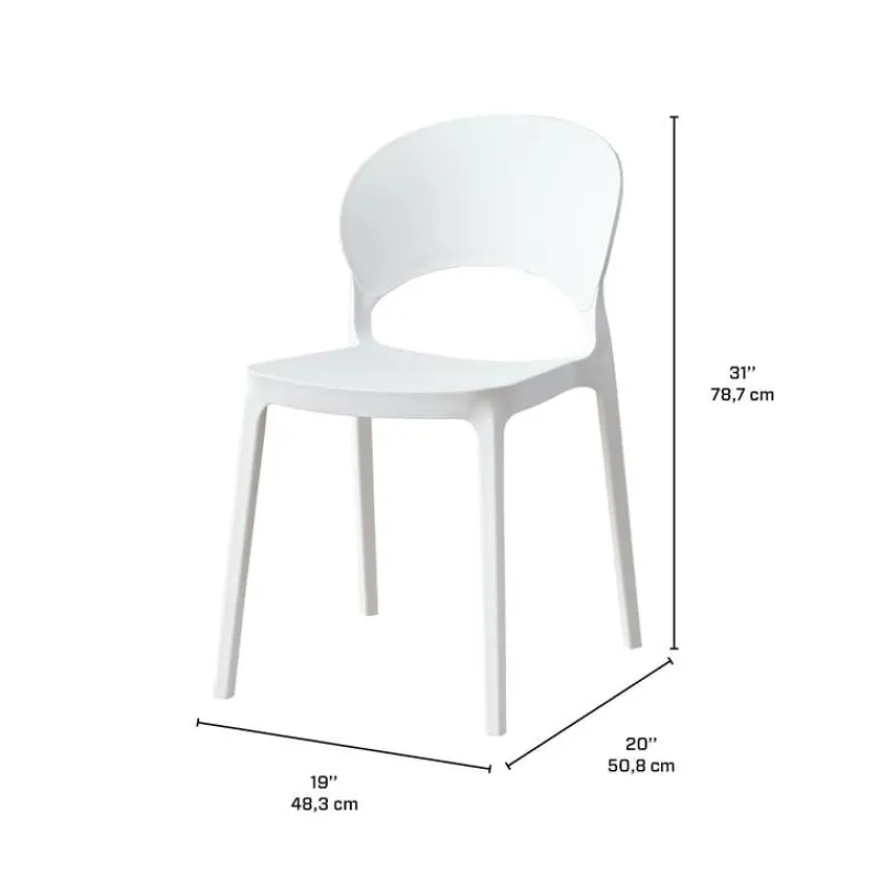 Indoor/Outdoor Resin Stackable Chair -