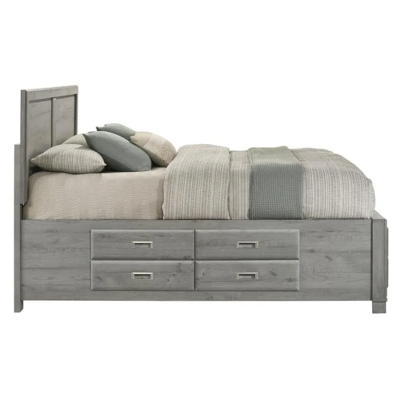 King Bed with Drawers & Headboard - 78"