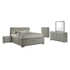 King Bed with Drawers & Headboard - 78