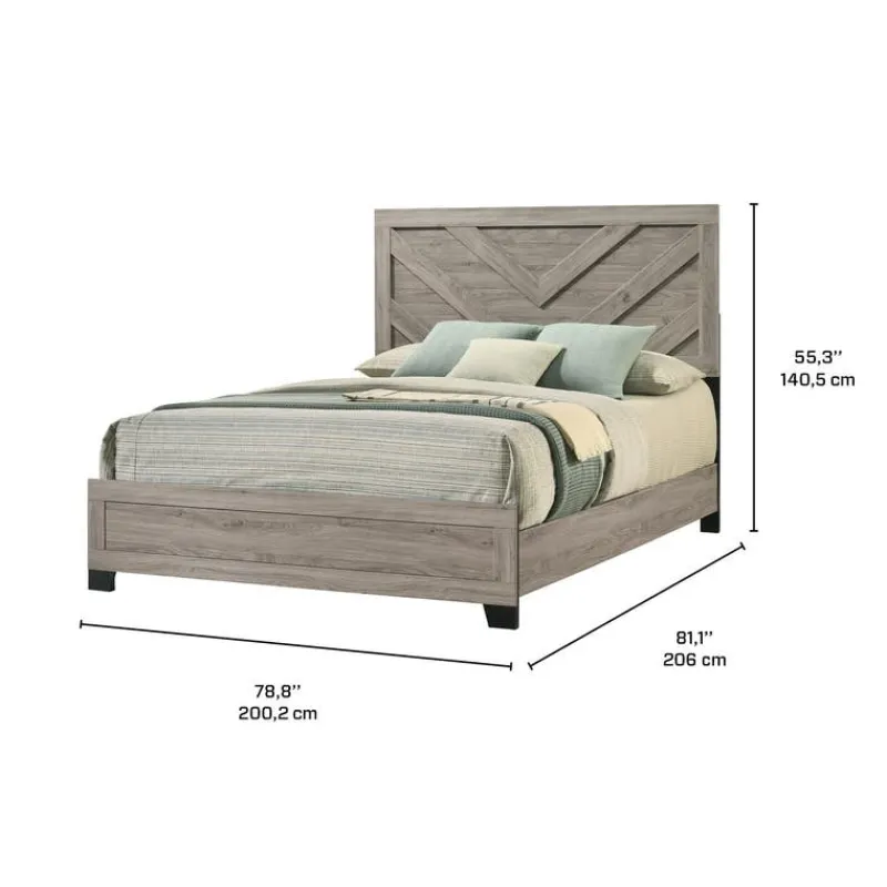King Bed with Headboard (78")