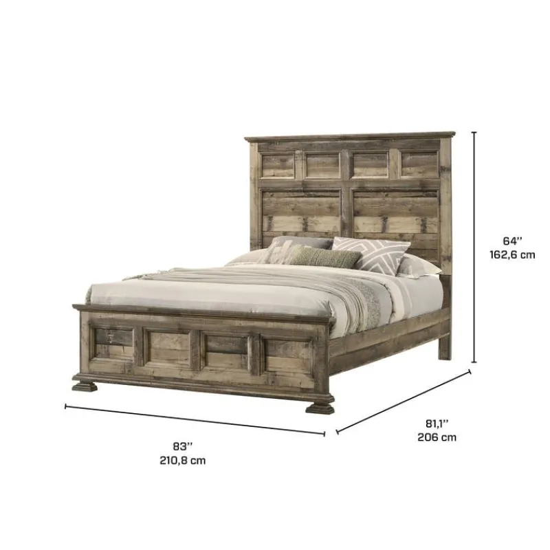 King Bed with Headboard (78")