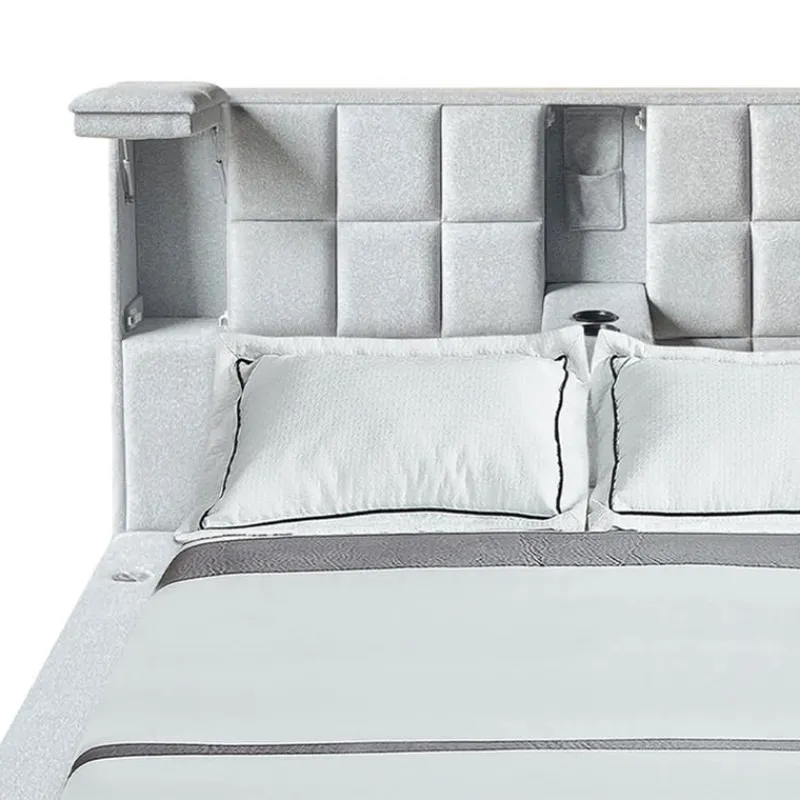 King Bed with Reading Lights and Console (78")