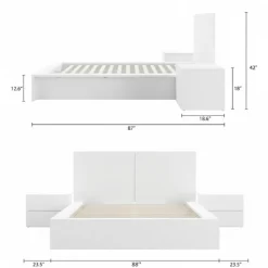 Nexera King Bedroom Set (78") - 4pcs -