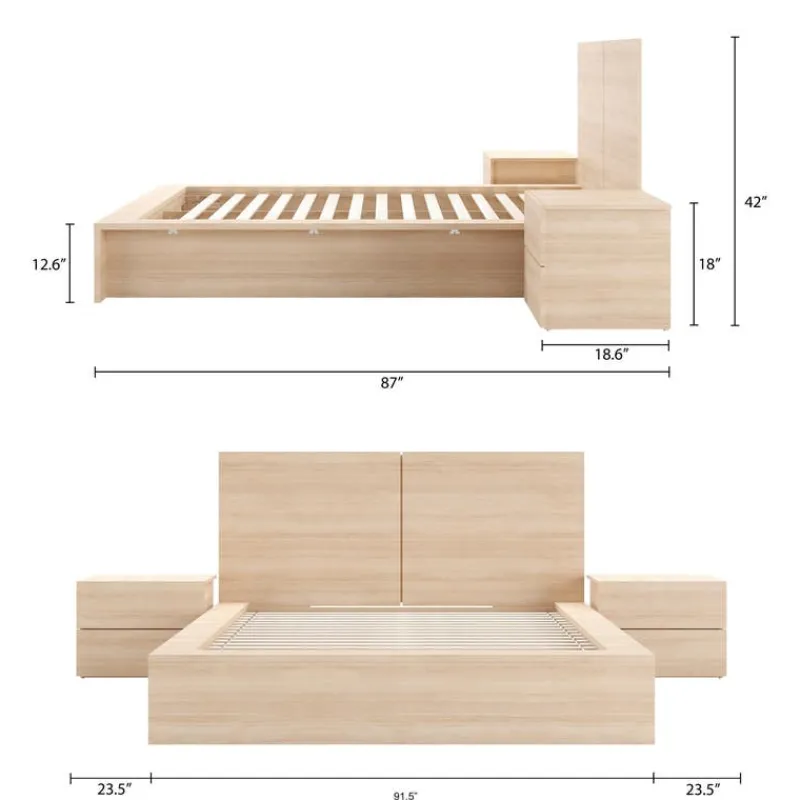 Nexera King Bedroom Set (78") - 4pcs -
