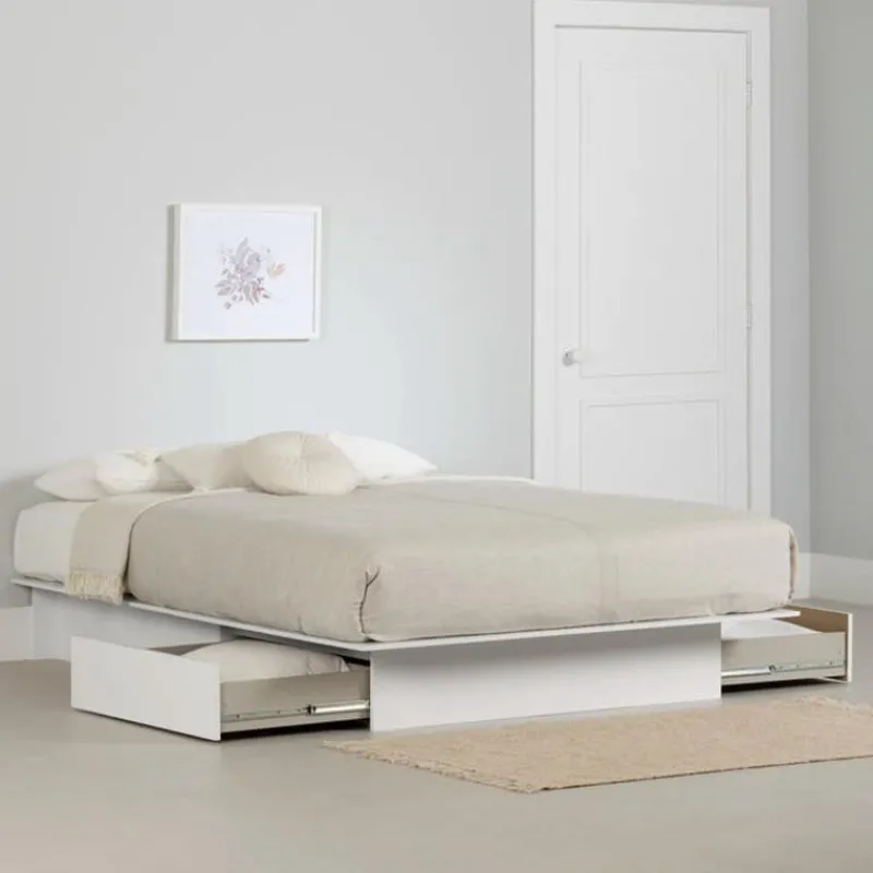Meubles South Shore King Platform Bed with 2-Drawer Storage (78") - South Shore