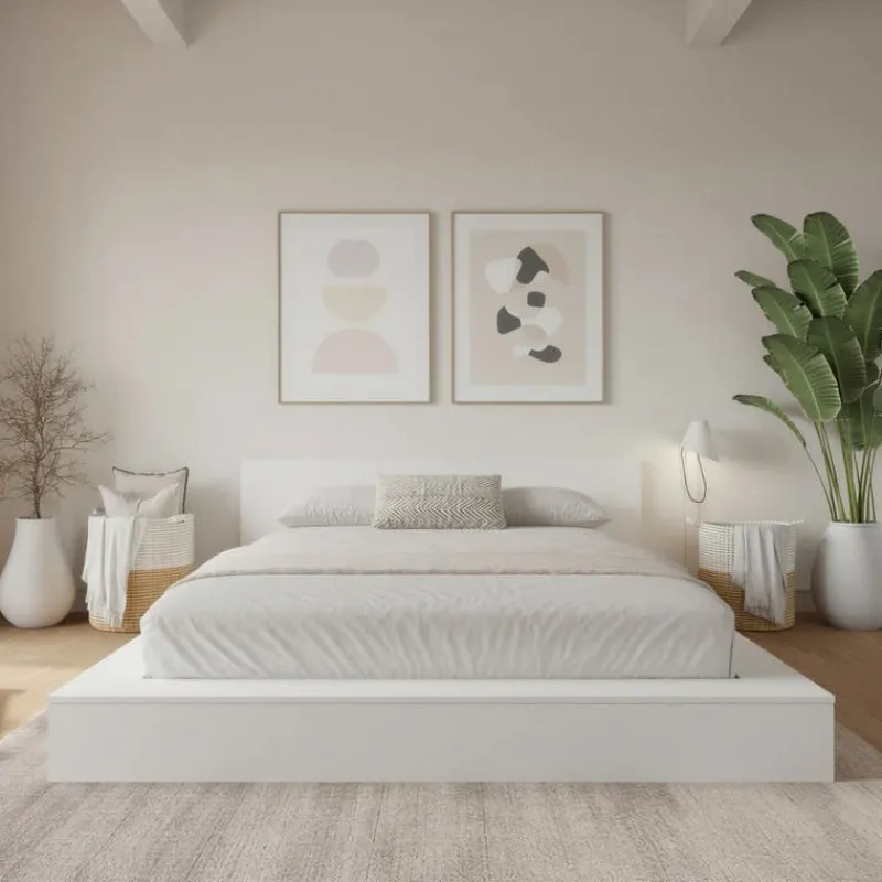 Nexera King Platform Bed with Headboard (78") -