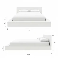 Nexera King Platform Bed with Headboard (78