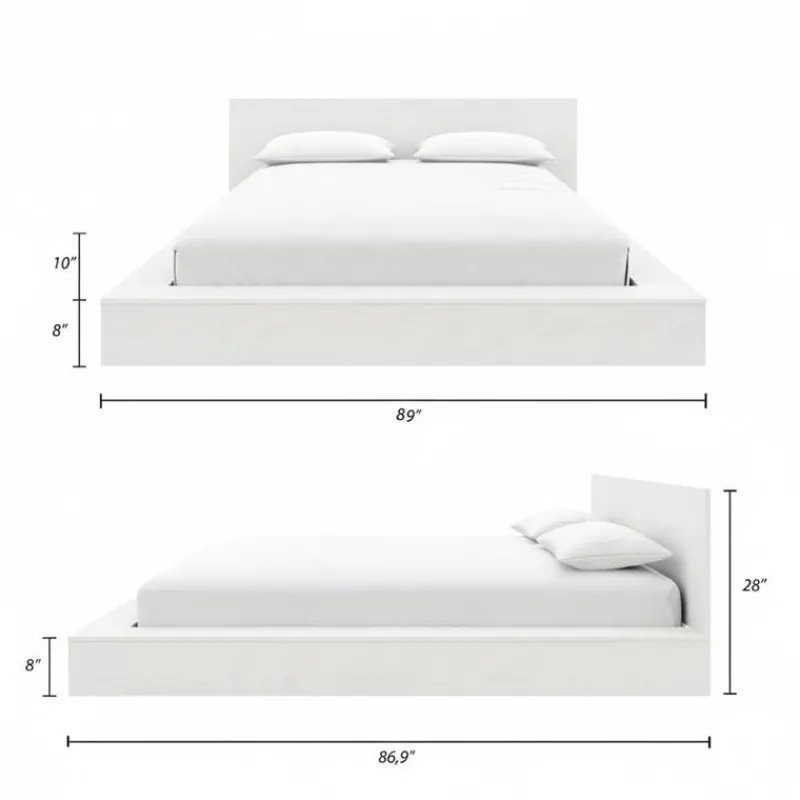 Nexera King Platform Bed with Headboard (78") -