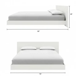 Nexera King Platform Bed with Headboard (78
