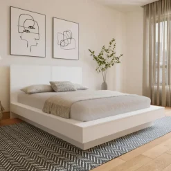 Nexera King Platform Bed with Headboard (78