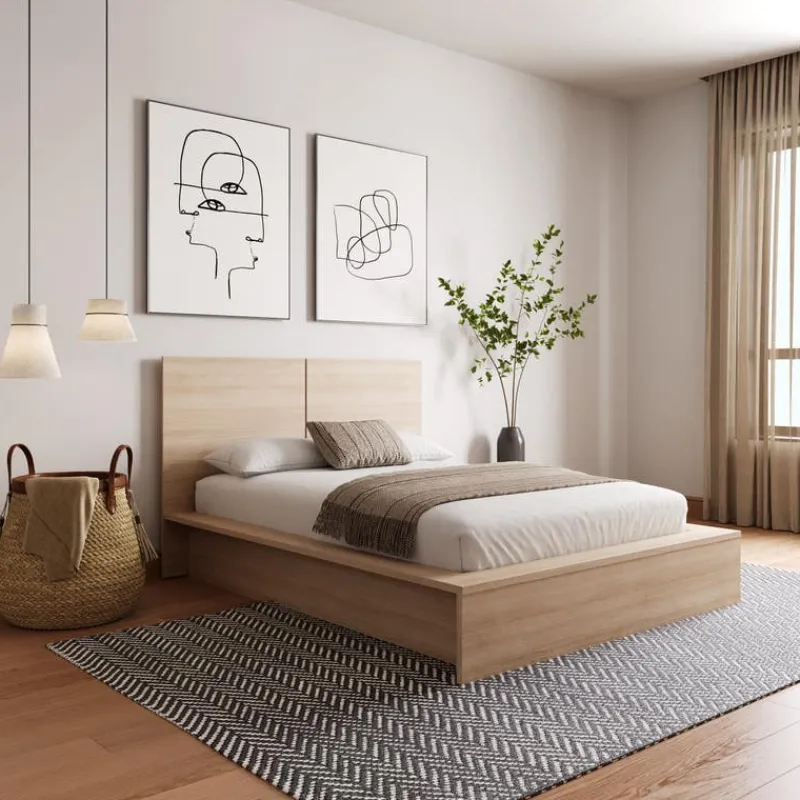 Nexera King Platform Bed with Headboard (78") -