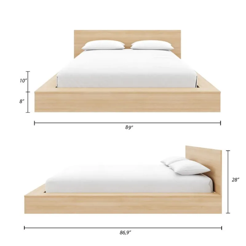 Nexera King Platform Bed with Headboard (78") -