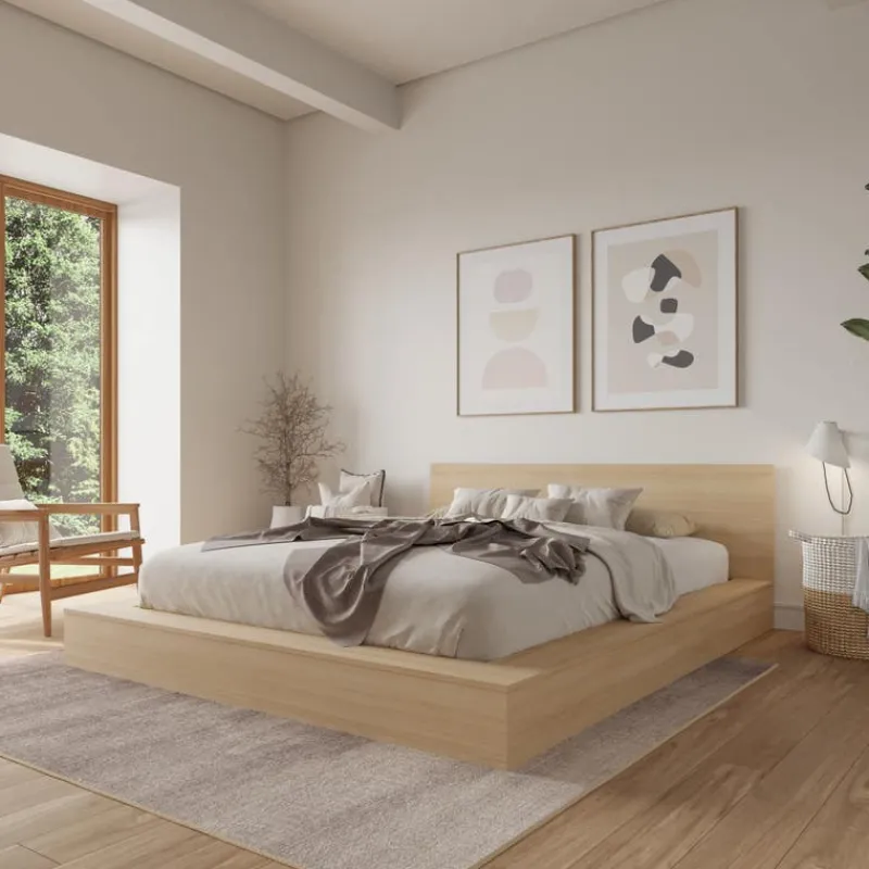 Nexera King Platform Bed with Headboard (78") -