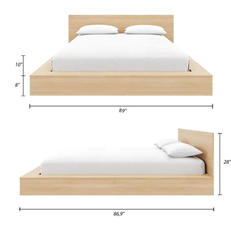 Nexera King Platform Bed with Headboard (78") -