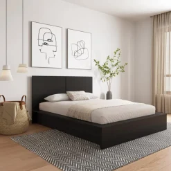 Nexera King Platform Bed with Headboard (78