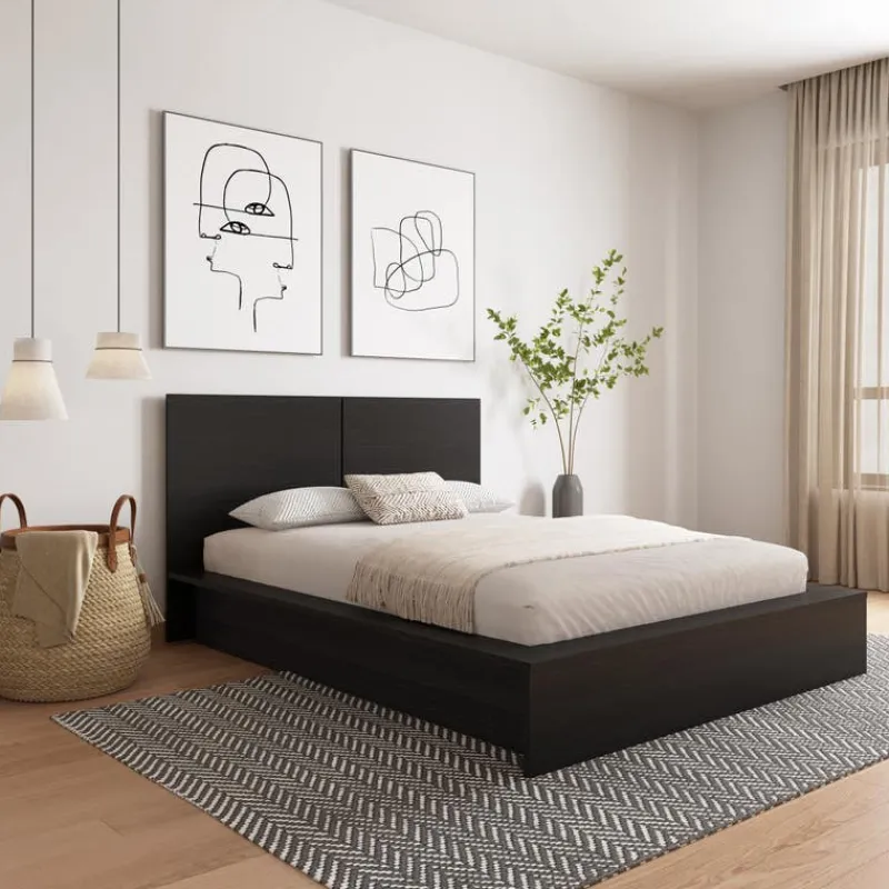 Nexera King Platform Bed with Headboard (78") -