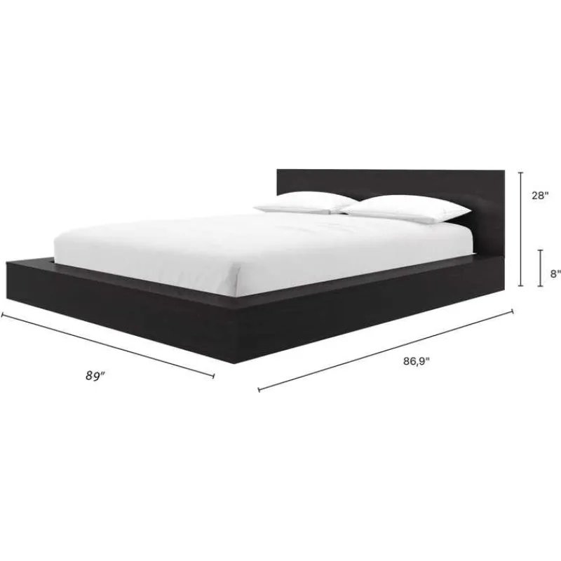 Nexera King Platform Bed with Headboard (78") -