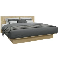SUA-V King Platform Bed with Headboard (78