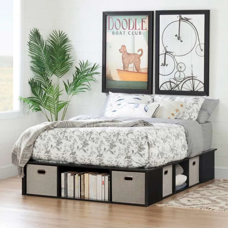 Meubles South Shore King Storage Bed With Baskets (78") - South Shore