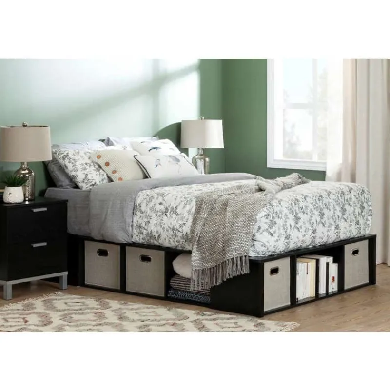 Meubles South Shore King Storage Bed With Baskets (78") - South Shore