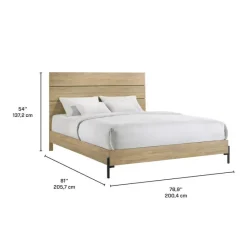King-Size Bed with Headboard - 78"