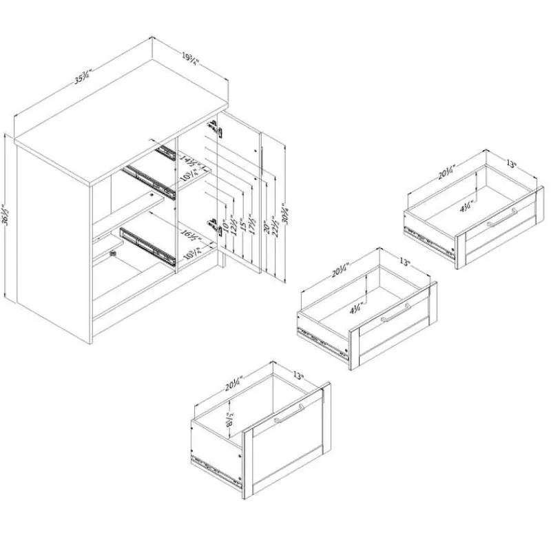 Meubles South Shore Kitchen Island - South Shore